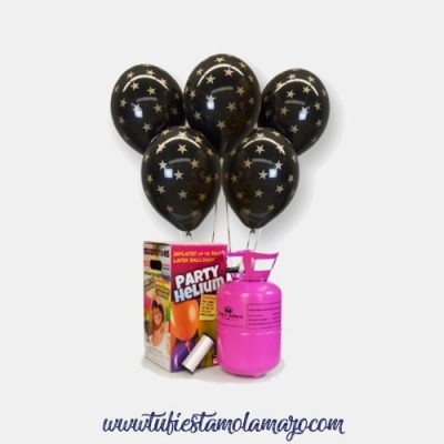 Helio con globos de estrellas