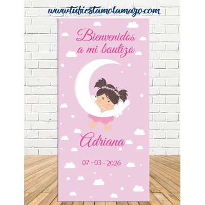 Cartel Bienvenida Bautizo Ángel niña Cartel Bienvenida Bautizo Ángel niña