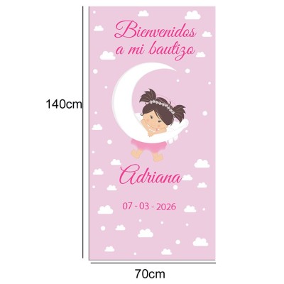Cartel Bienvenida Bautizo Ángel niña Cartel Bienvenida Bautizo Ángel niña