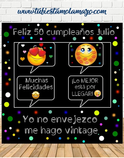 Photocall de marco de Cumpleaños colores- Tu Fiesta Mola Mazo