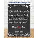 Cartel Bienvenida de Boda con leyenda