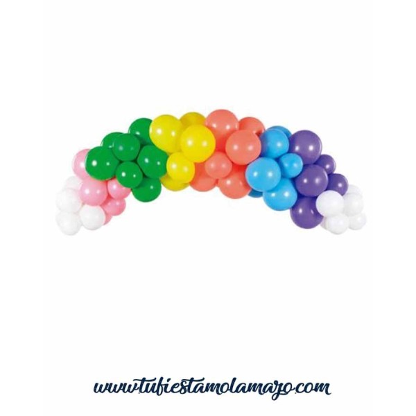 Guirnalda de Globos de colores Arcoiris de 2m