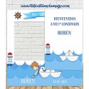 Photocall y Cartel de Comunión de Marinero