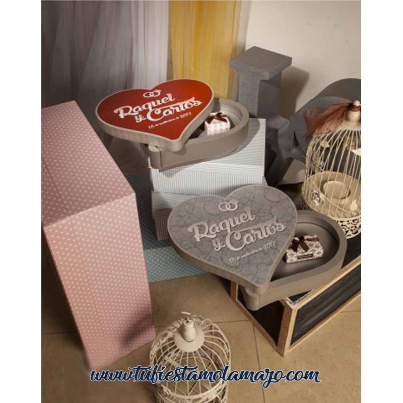 Caja de corazón personalizado Caja de corazón personalizado