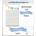 Photocall y cartel de Bautizo Niño