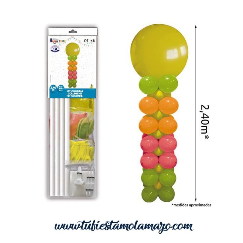 KIT COLUMNA DE GLOBOS 1° AÑO ROSA