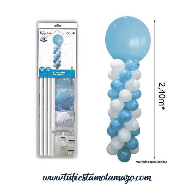 Columna de globos blancos  Balloon columns, Balloons, Helium