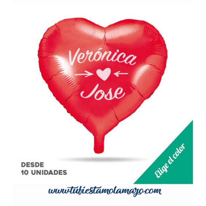 Globos personalizados Metálicos Corazón Globos personalizados Metálicos Corazón