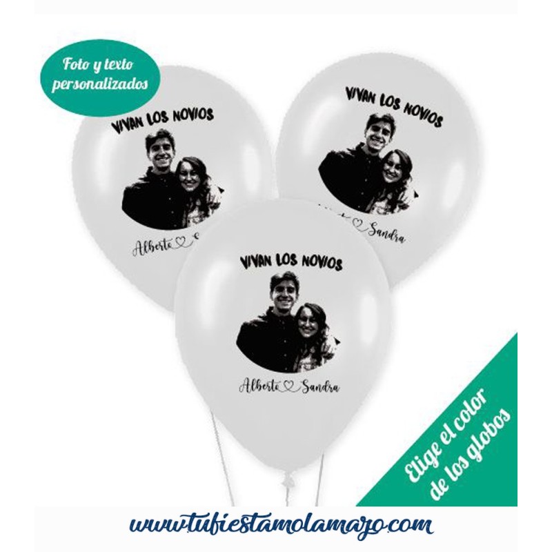 Globos personalizados para Bodas con foto Globos personalizados para Bodas con foto
