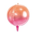 Globo Foil DECO Esférico ORBZ Ombre Rosa-Naranja de 40cm