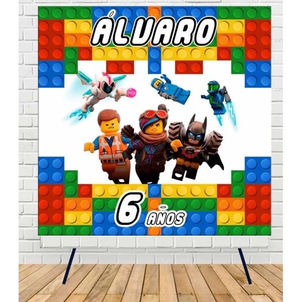 Cartel Cumplea os Lego Tu Fiesta Mola Mazo