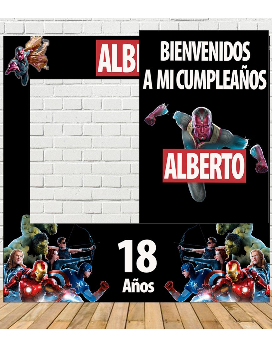 ▷ Photocall Feliz cumpleaños superhéroe + Atrezos por 19.99 € ¡Precios  Imbatibles!