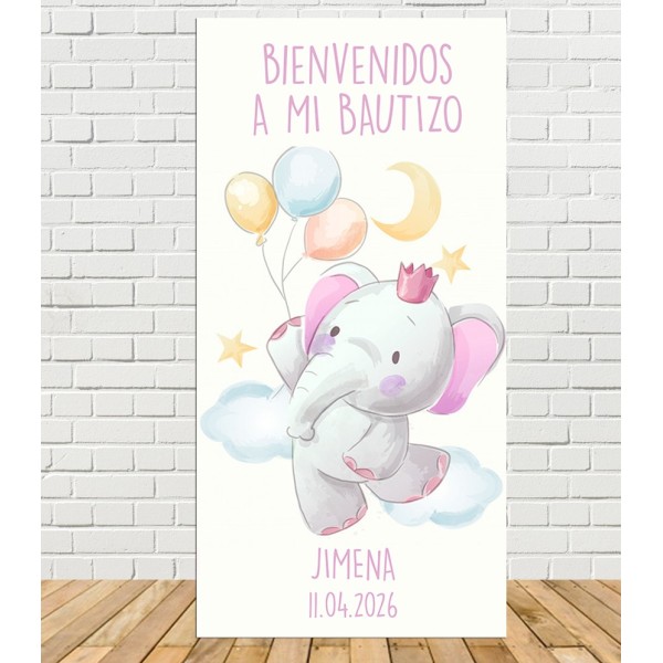 Cartel de Bienvenida Elefante