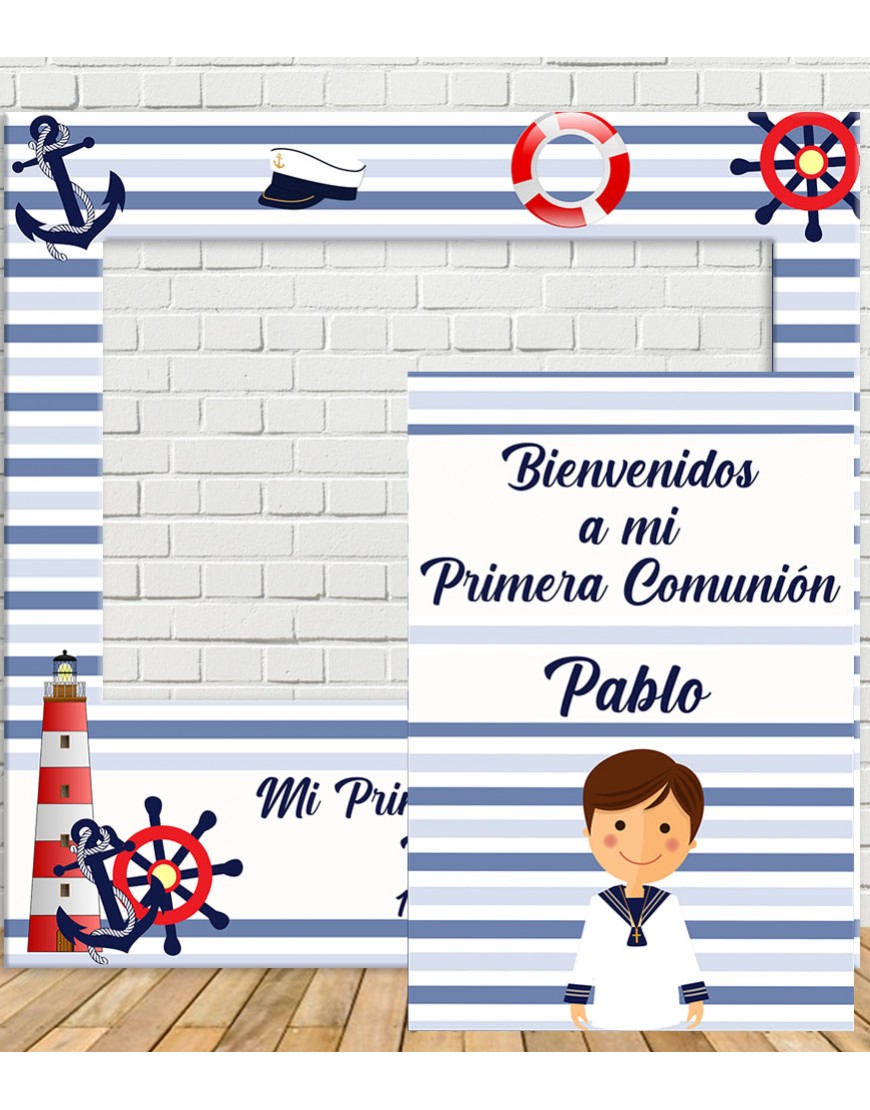 Photocall Comunión y cartel marinero - Tu Fiesta Mola Mazo