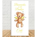 Cartel Bautizo Bienvenida Oso de Peluche