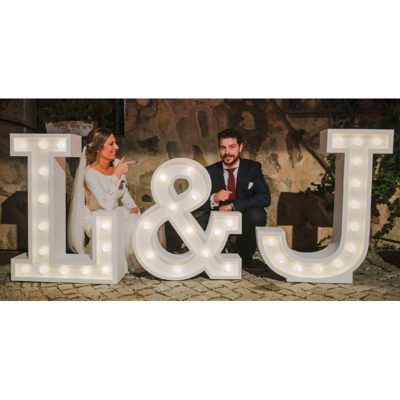 Letras Gigantes Boda de Luz - Tu Fiesta Mola Mazo