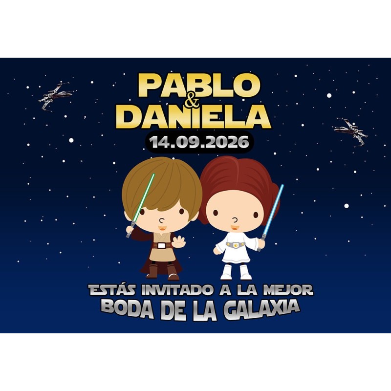 frutas cliente superficial Invitaciones de boda Star Wars - Tu Fiesta Mola Mazo