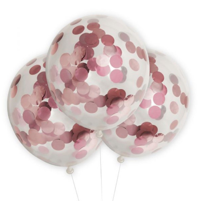 Globo Transparente Latex con Confeti