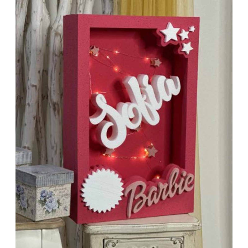 Caja de Luz Barbie Personalizada - Tu Fiesta Mola Mazo