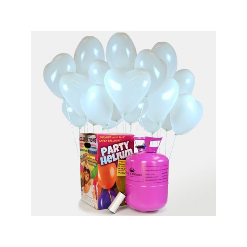 Pack de globos de látex con helio