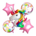 Bouquet 5 Globos Foil Metálicos DECO de Unicornios