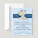 Invitaciones de bautizo de elefante (Pack 20 u.)