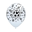 Globo látex con balones de fútbol