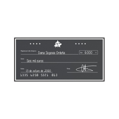 Cheque Gigante Americano Cheque Gigante Americano