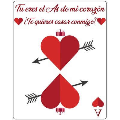 Carta Poker de Pedida - Tu Fiesta Mola Mazo Carta Poker de Pedida - Tu Fiesta Mola Mazo