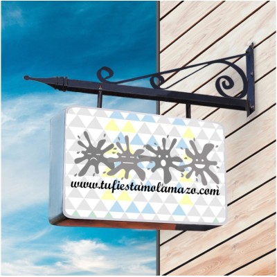 Banderola luminosa rectangular colgante