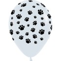Globo de látex con pisadas de perro
