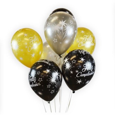 Globos DECO Sempertex® Látex Feliz Cumpleaños Elegante