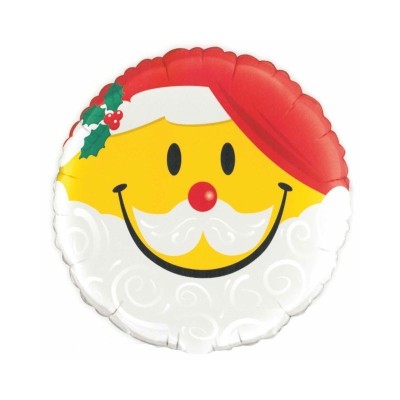 Globo Foil redondo de Papa Noel
