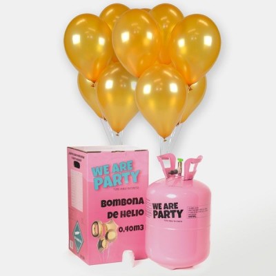 Pack Helio Max globos dorados