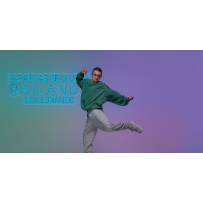 Neón Las penas se olvidan bailando, no llorando Neón Las penas se olvidan bailando, no llorando