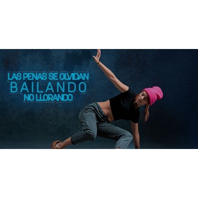 Neón Las penas se olvidan bailando, no llorando Neón Las penas se olvidan bailando, no llorando