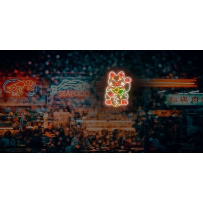 Neón Maneki-neko - Gato de la Suerte Neón Maneki-neko - Gato de la Suerte