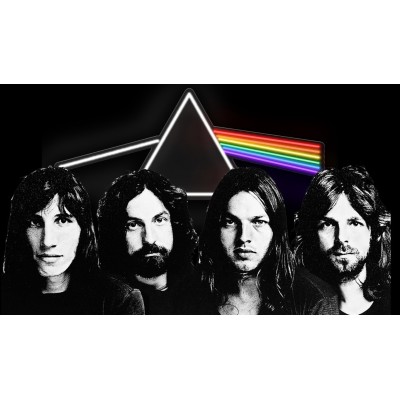 Neón Triángulo Pink Floyd Dark Side of The Moon Neón Triángulo Pink Floyd Dark Side of The Moon