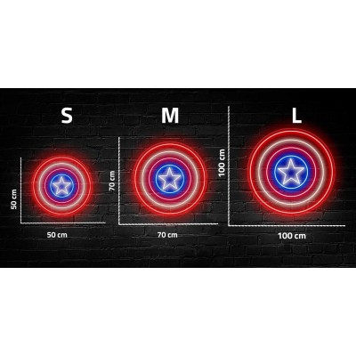 Neón Escudo Capitán America Neón Escudo Capitán America