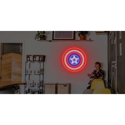 Neón Escudo Capitán America Neón Escudo Capitán America