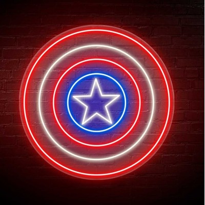 Neón Escudo Capitán America Neón Escudo Capitán America