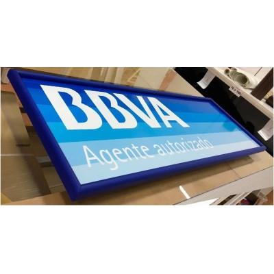 Cartel sin luz enmarcado