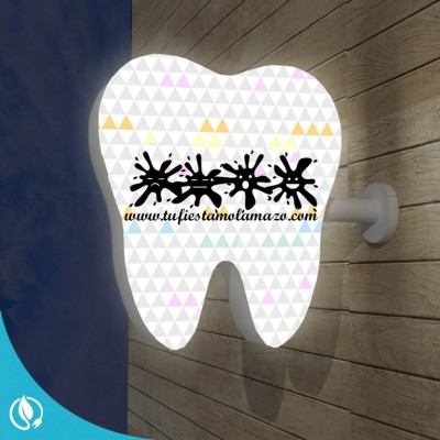 Cartel clínica dental en forma de muela