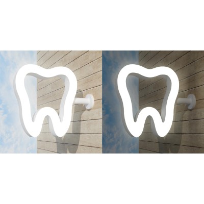 Cartel clínica dental en forma de muela
