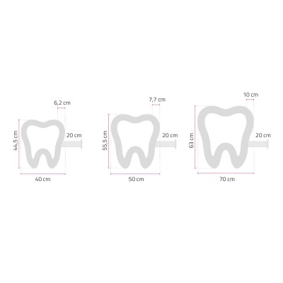 Cartel clínica dental en forma de muela