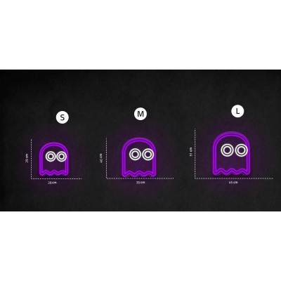 Neón fantasma comecocos Pacman