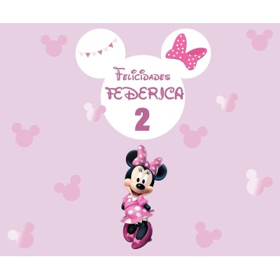 Fondo mesa dulce Cumpleaños Minnie