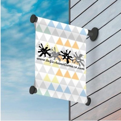 Banderola de lona con Un Mástil