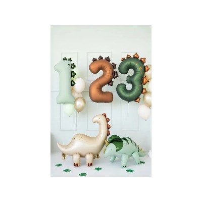 Globos Foil  Número Dinosaurio
