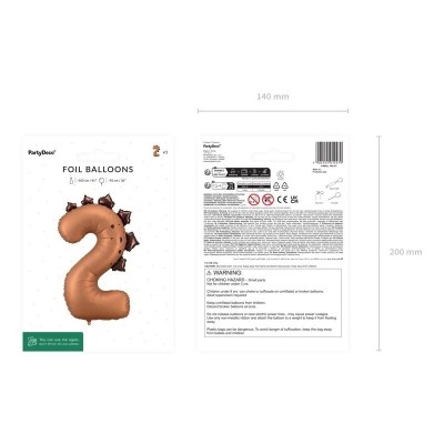 Globos Foil  Número Dinosaurio